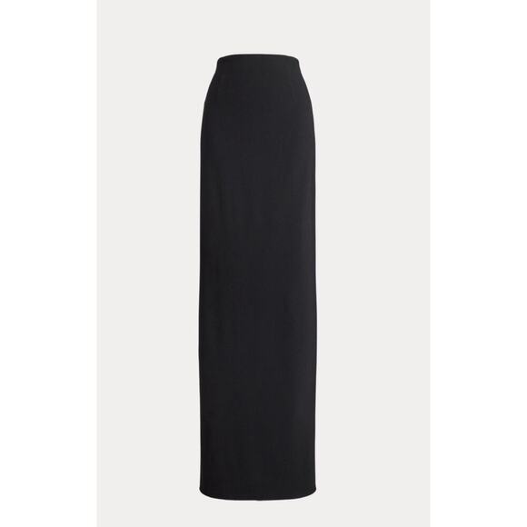 Ralph Lauren Collection Purple Label Wool Cashmere Black Maxi Pencil Skirt 2 $2k - Picture 2 of 11